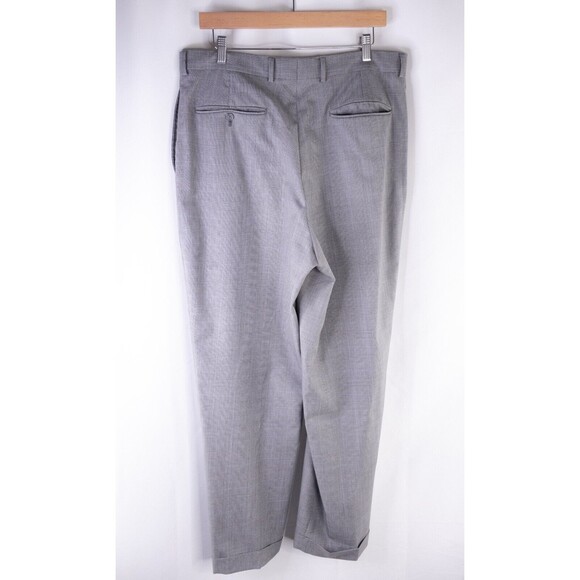 Jos. A. Bank 2-Pcs WOOL Gray Plaid Two Button Jacket Blazer Sz 42L Pants 36X30 - Picture 16 of 16